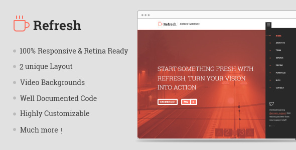 Refresh | Multipurpose Single Page Template
