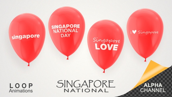 Singapore National Day Celebration Balloons