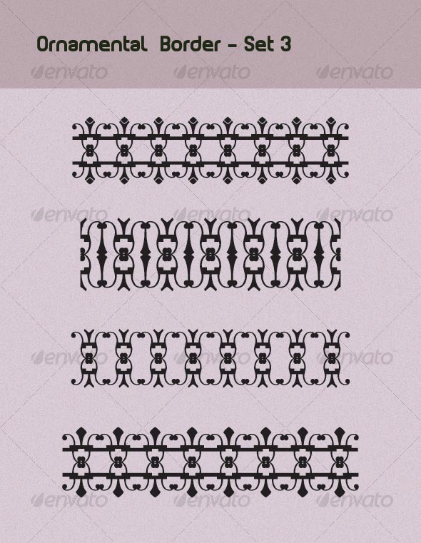 Ornamental Borders Set 3 - Decorative Vectors