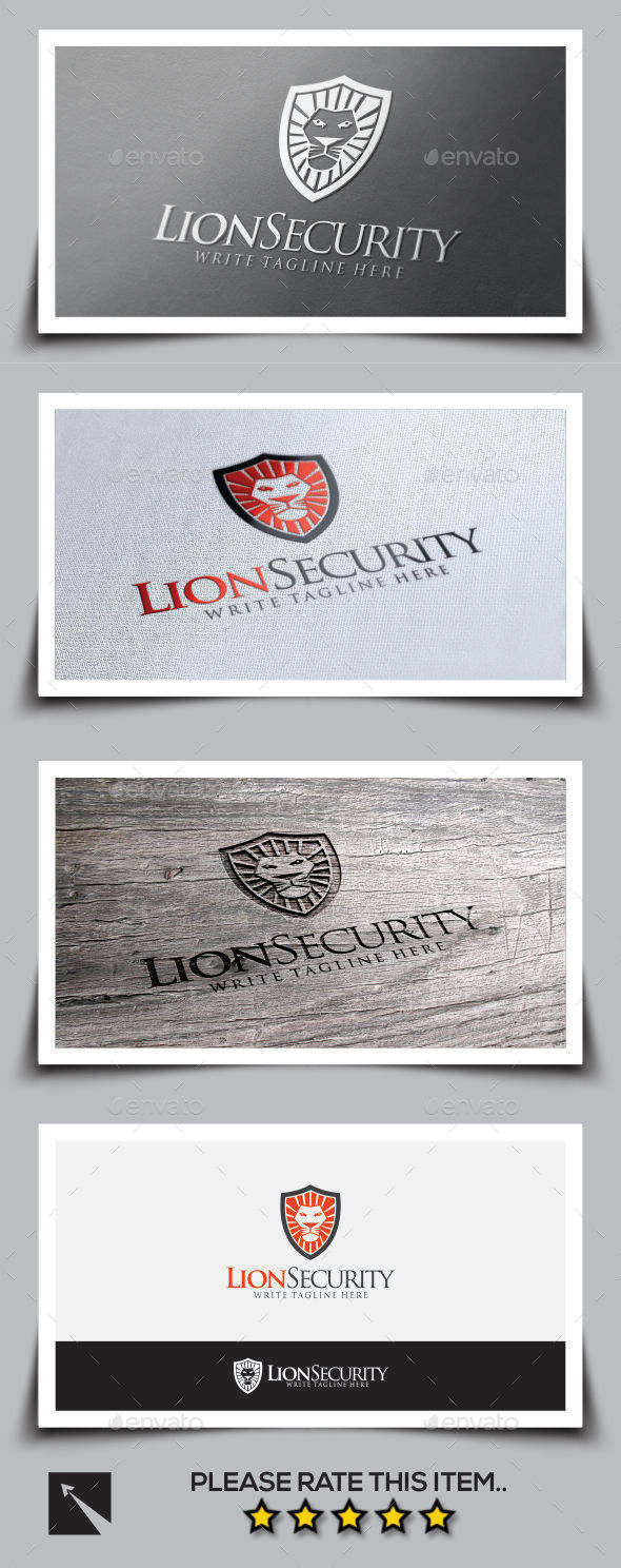 Lion Security Logo Template - Animals Logo Templates