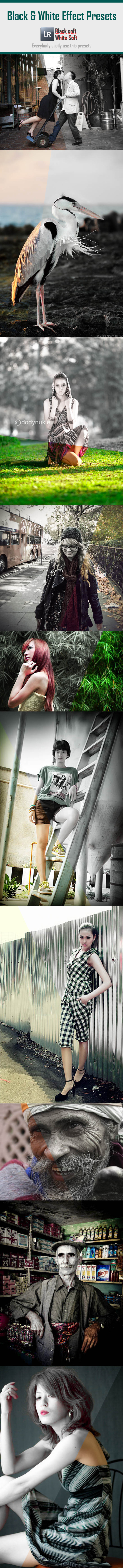 Black & White Effect Presets - Black and white Lightroom Presets