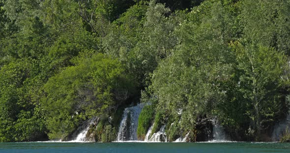 Rog Waterfall, Roski Slap, Krka Natural Park, Near Sibenik in Damaltia, Croatia, Real Time 4K alt