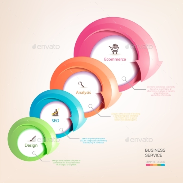 Set of Colorful Arrows - Web Technology