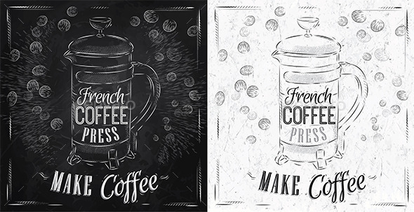 Poster French Coffee - Food Objects
