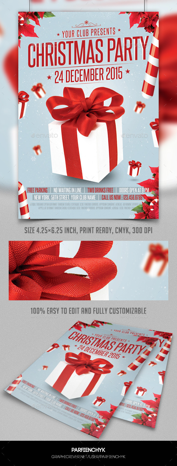 Christmas Party Flyer Template - Clubs & Parties Events