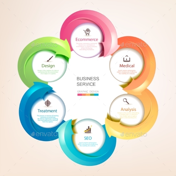 Set of Colorful Arrows - Web Technology