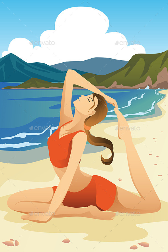 Woman Practicing Yoga - Sports/Activity Conceptual