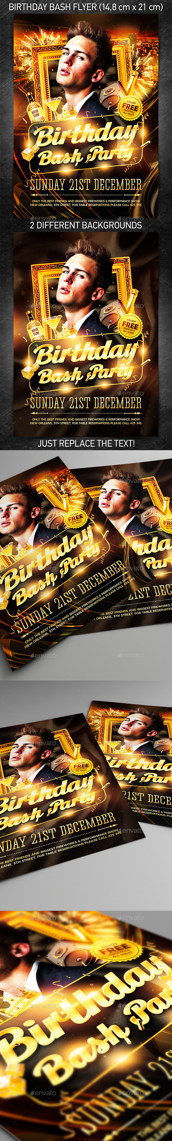 Birthday Bash Party Flyer - Flyers Print Templates