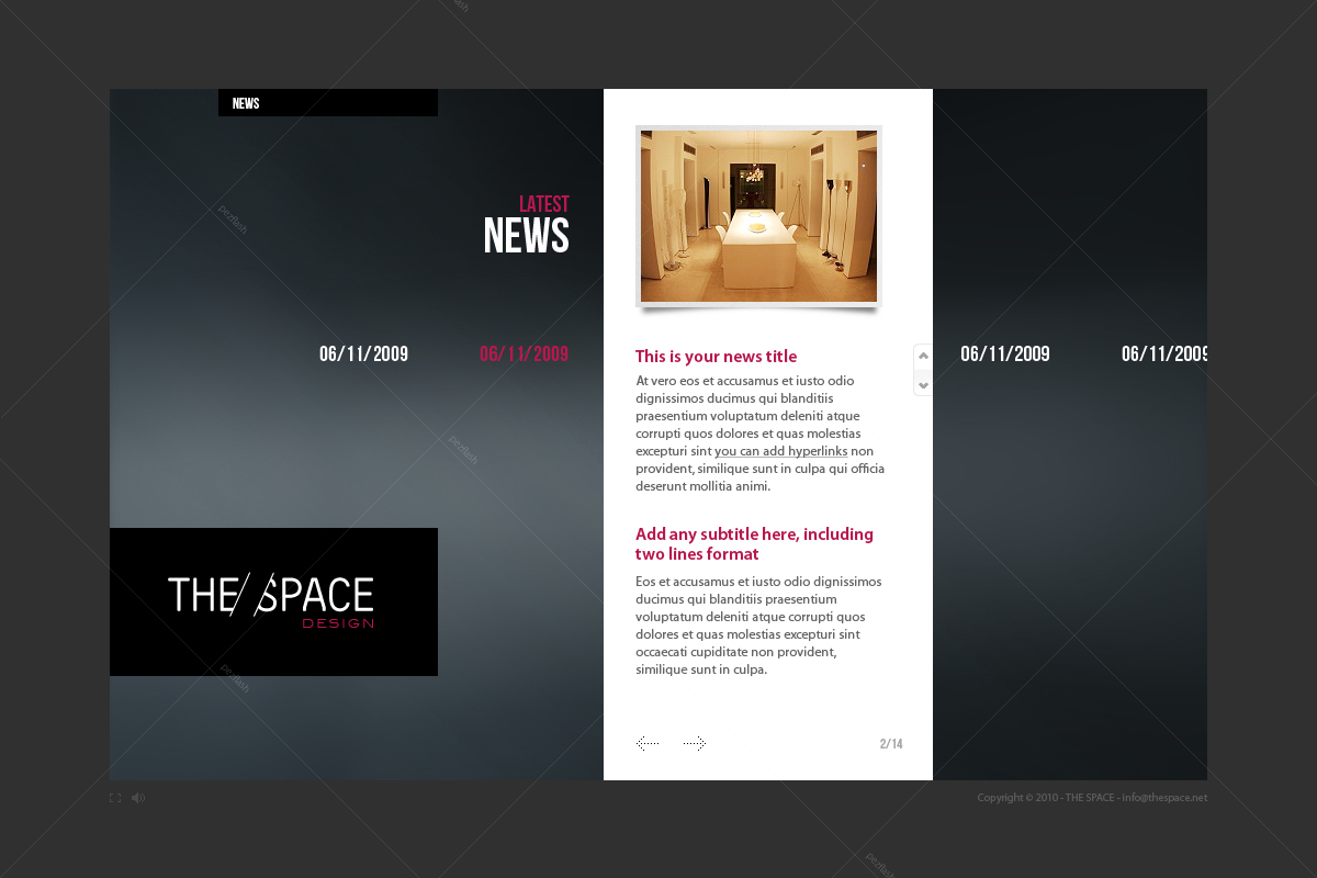 Broadside PSD Template - 

	> News section, dynamic dates display