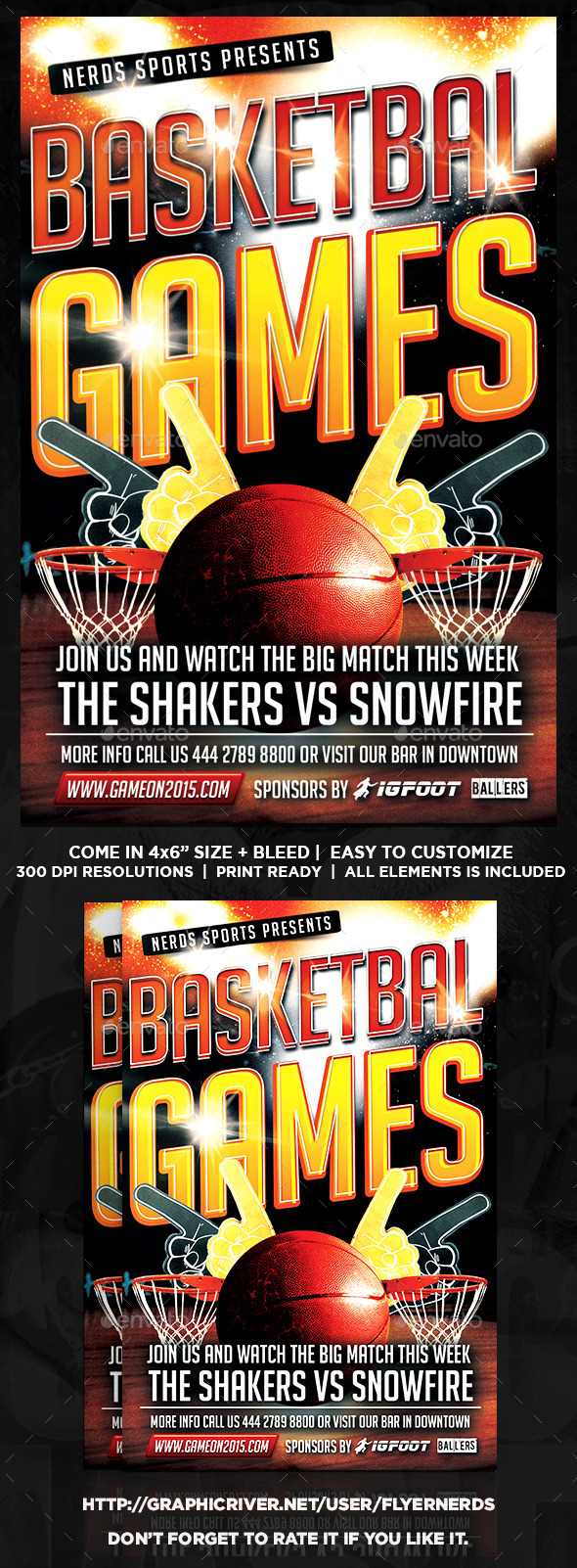 Game On Basketball Sports Flyer - Sports Events