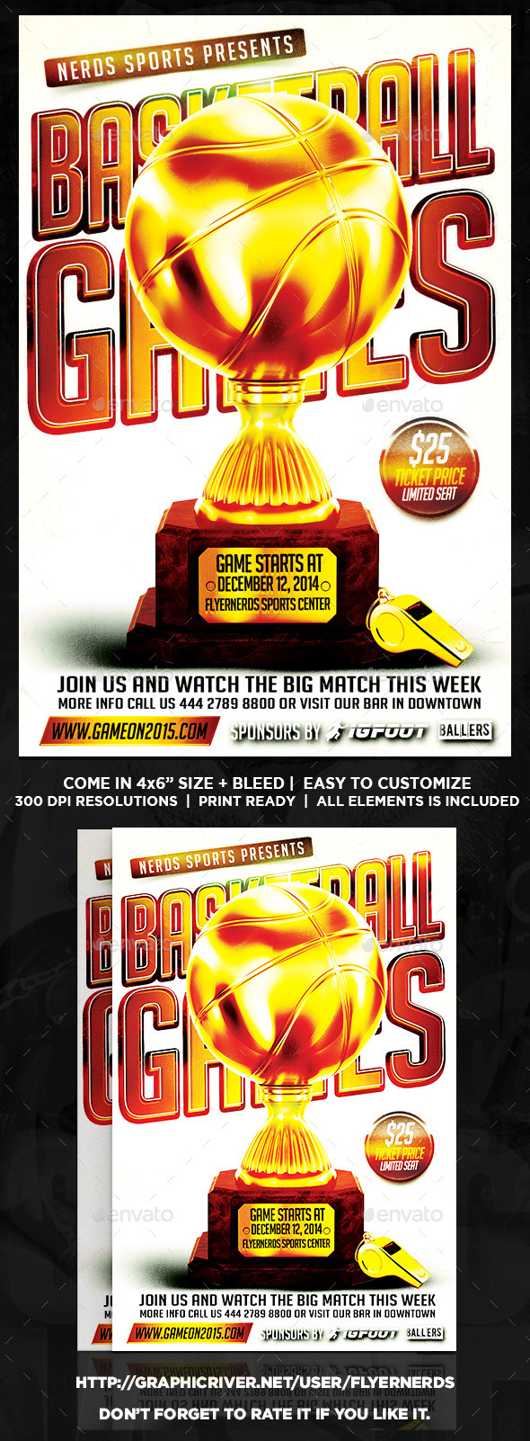 Game Play Basketball Sports Flyer - Sports Events