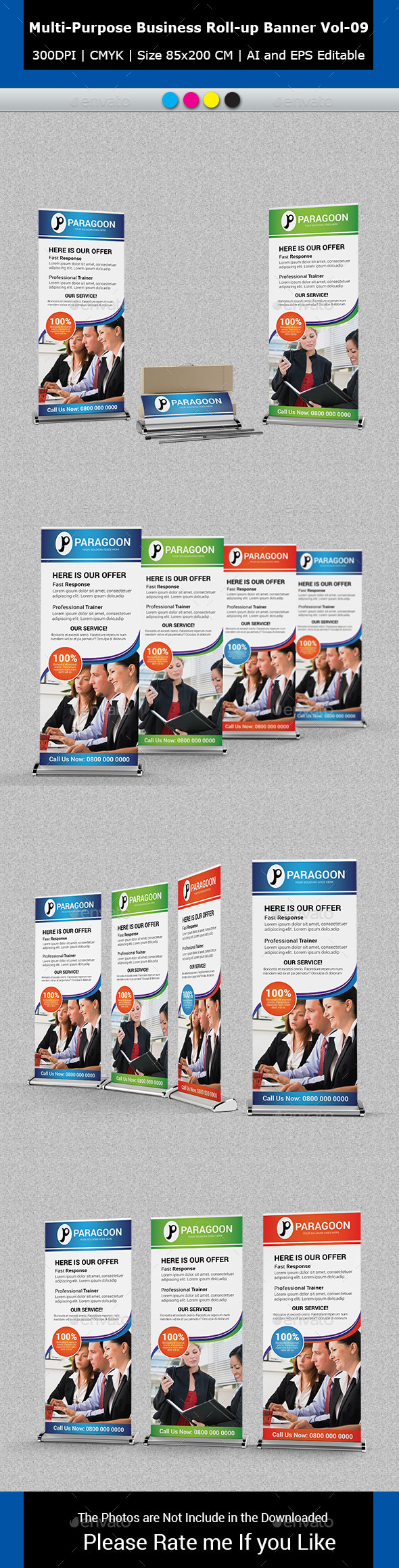 Multipurpose Business Roll-Up Banner Vol-09 - Signage Print Templates