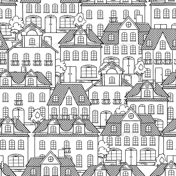 Houses Background - Buildings Objects
