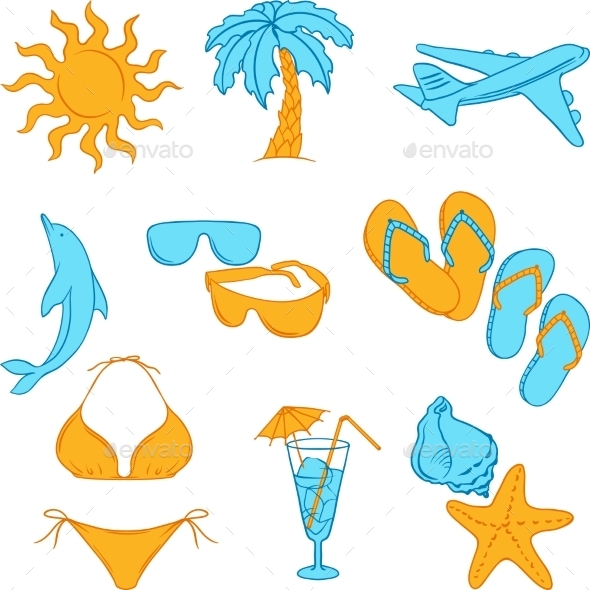 Tourism Symbols - Travel Conceptual