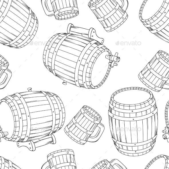 Barrel Background - Food Objects