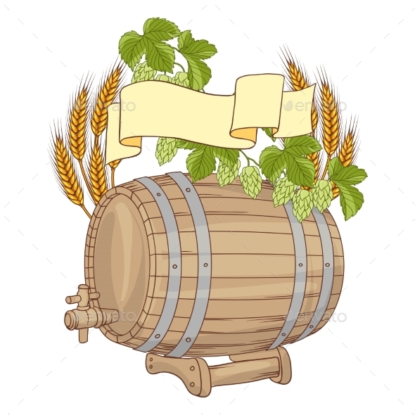 Barrel Background - Food Objects