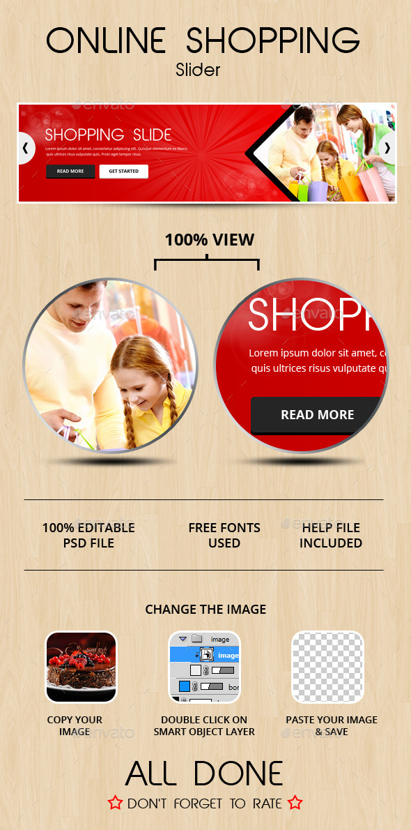 Online Shopping Slide - Sliders & Features Web Elements