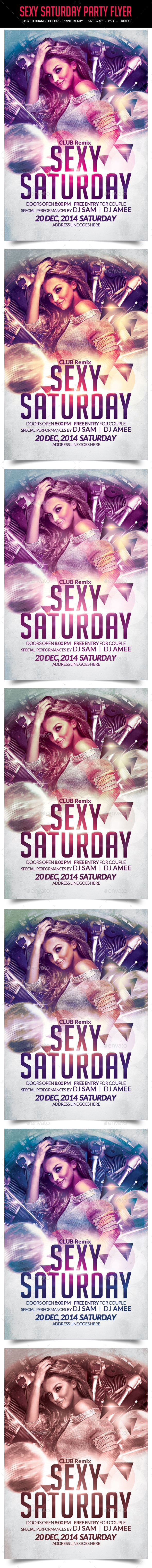 Sexy Saturday Party Flyer - Clubs & Parties Events