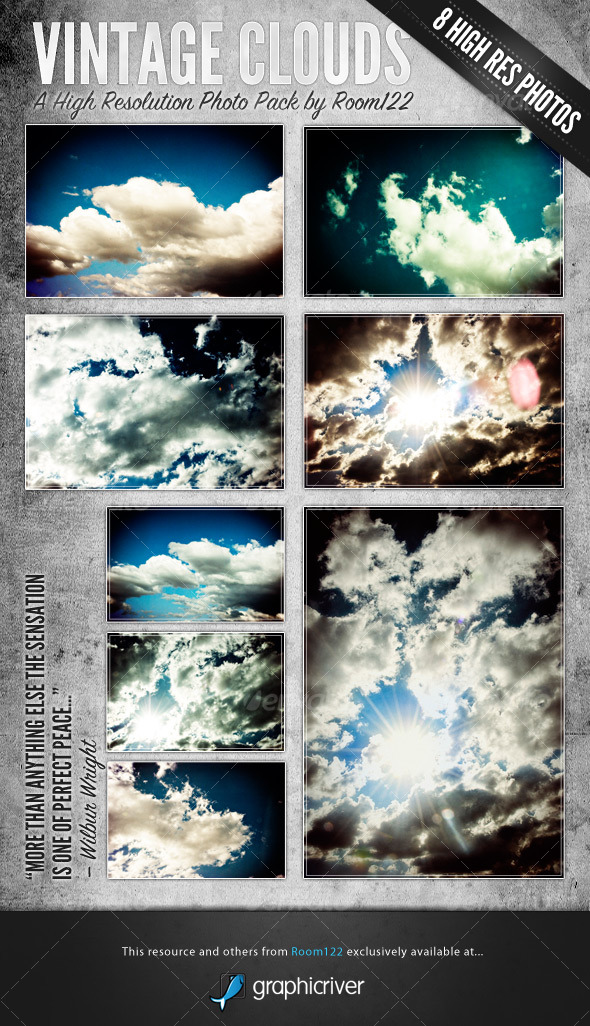 Vintage Clouds - Backgrounds Graphics