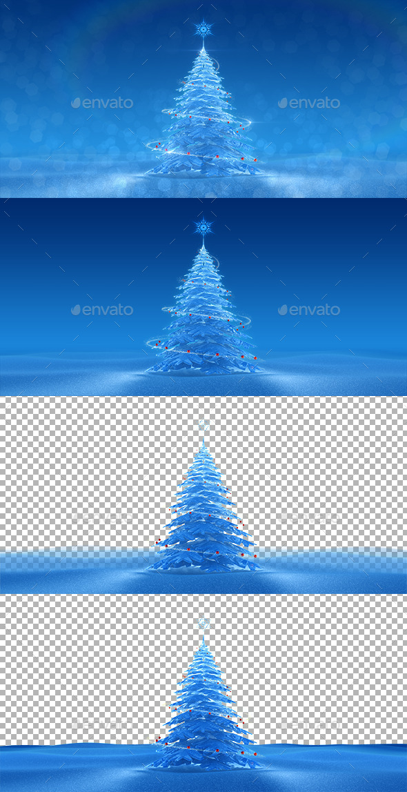 Festive Ice Tree - 3D Backgrounds
