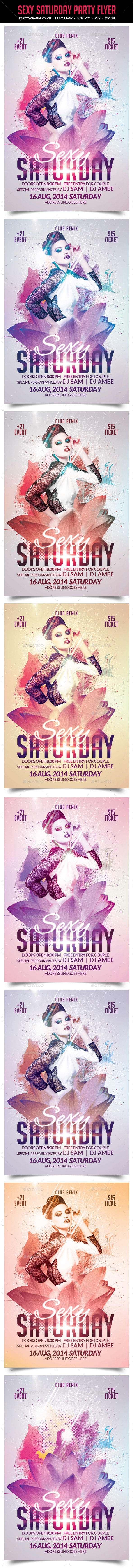 Sexy Saturday Party Flyer - Clubs & Parties Events