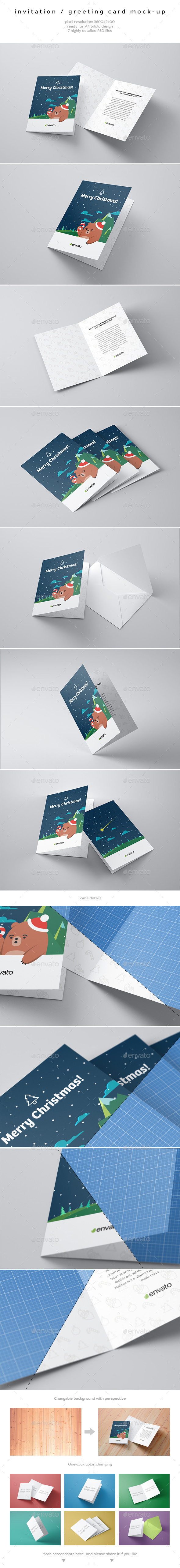 Invitation / Greeting Card Mock-Up - Miscellaneous Print