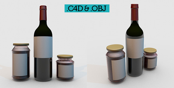 Bottle and package - 3Docean 9790099