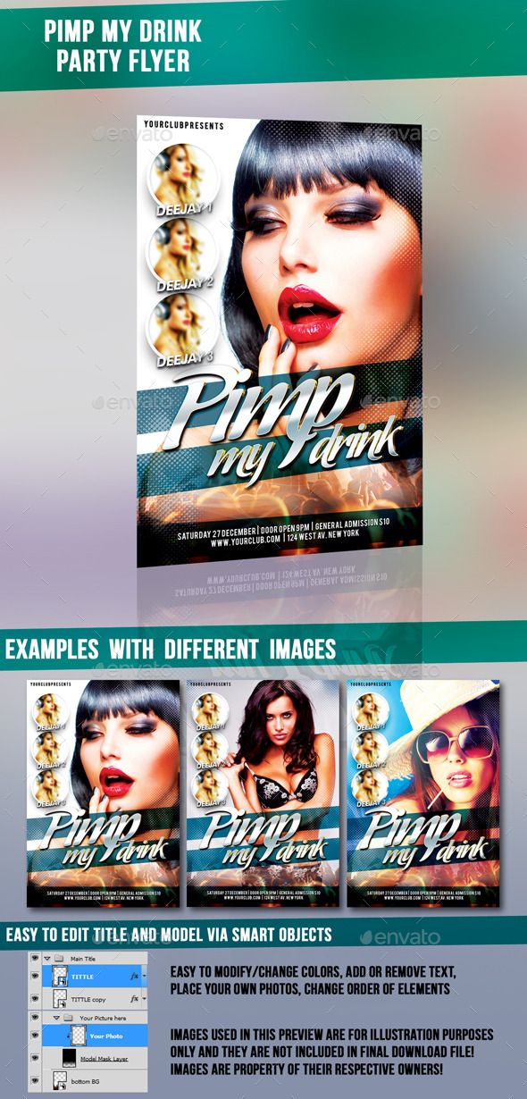 Pimp my Drink Party Flyer - Clubs & Parties Events