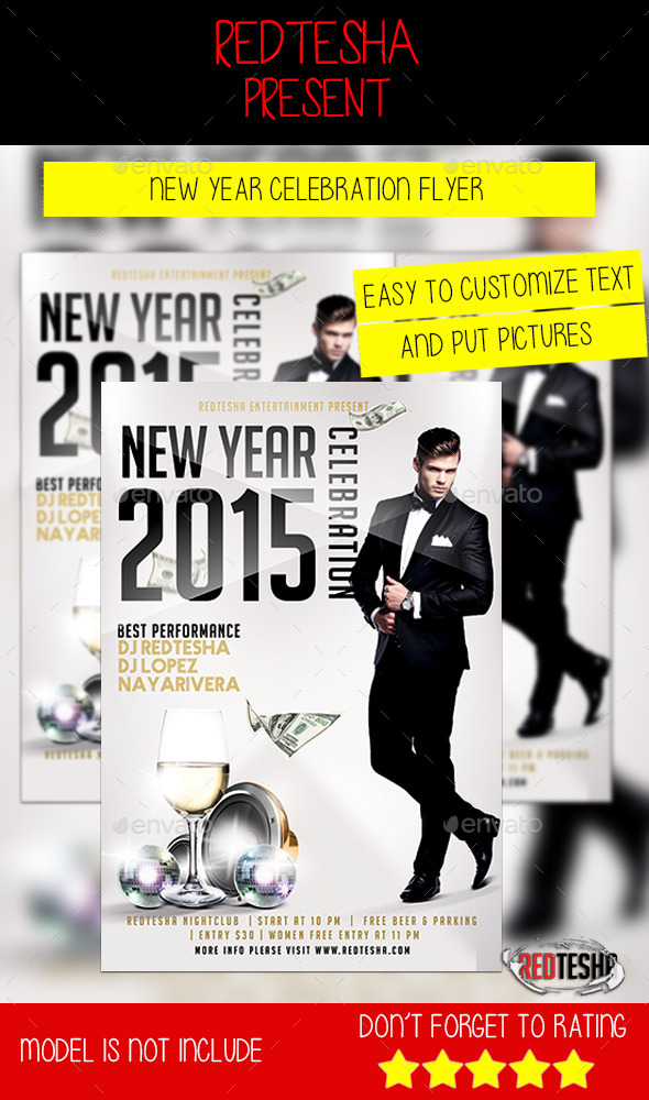New Year Celebration Flyer - Holidays Events