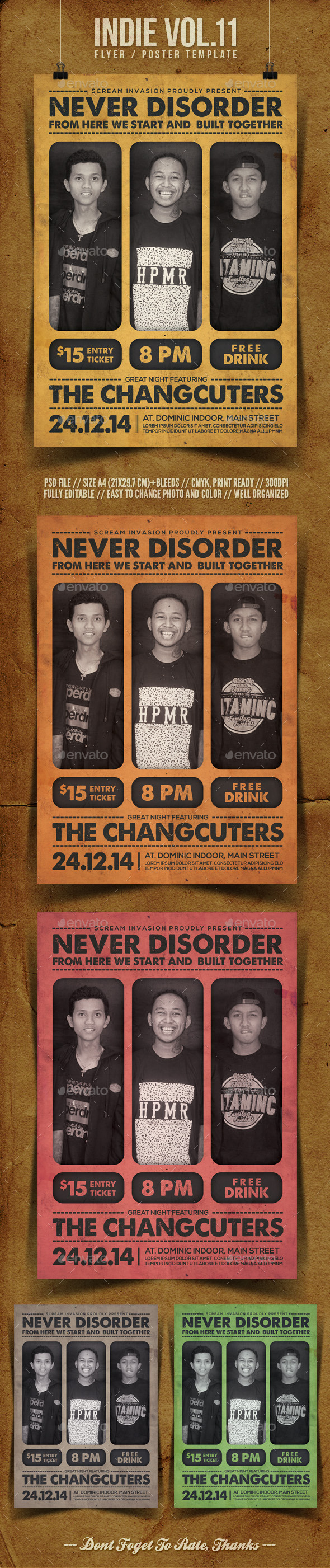 Indie Flyer Template Vol.11 - Concerts Events