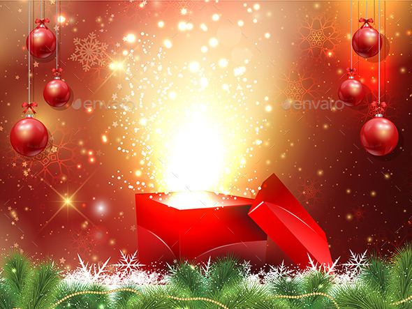 Christmas Gift Background - Christmas Seasons/Holidays