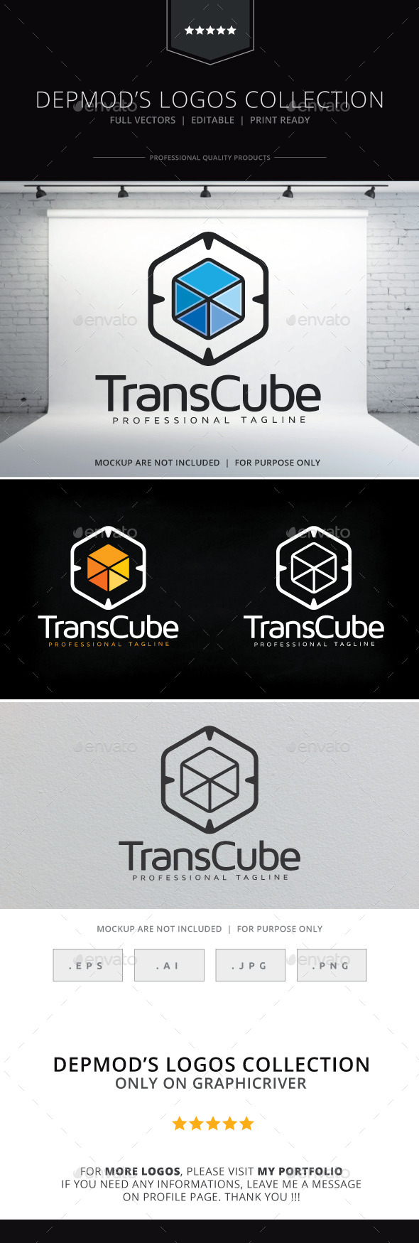 Trans Cube Logo - Objects Logo Templates