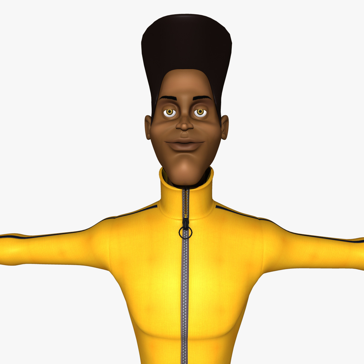 Cartoon Character Black Guy 3D Model by ignisfatuus | 3DOcean