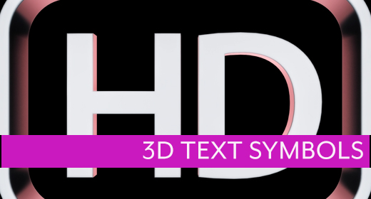 3D Text Symbols