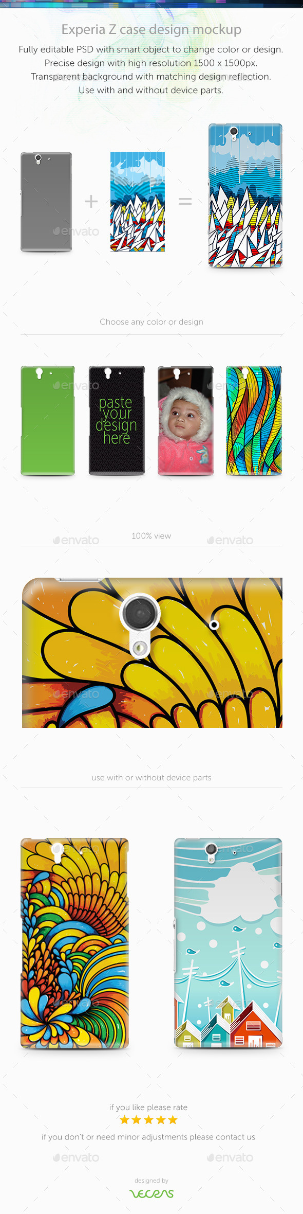 Experia Z Case Design Mockup - Mobile Displays