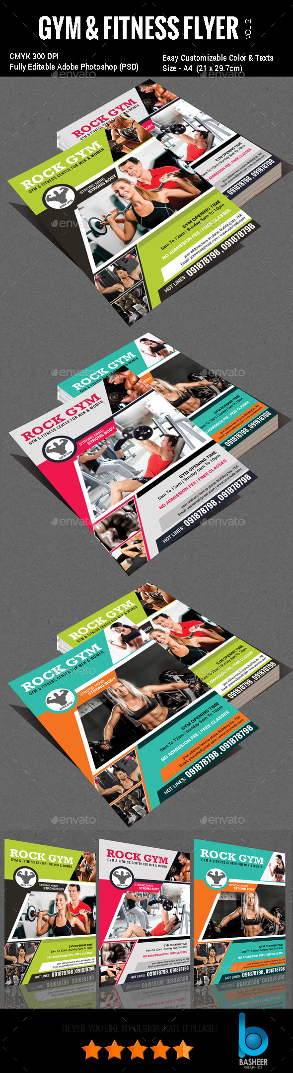 Gym & Fitness Flyer - Flyers Print Templates
