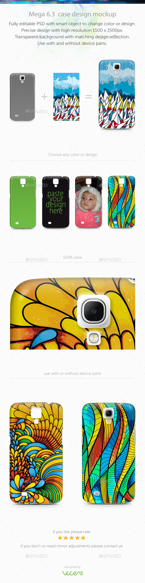 Mega 6.3 Case Design Mockup - Mobile Displays