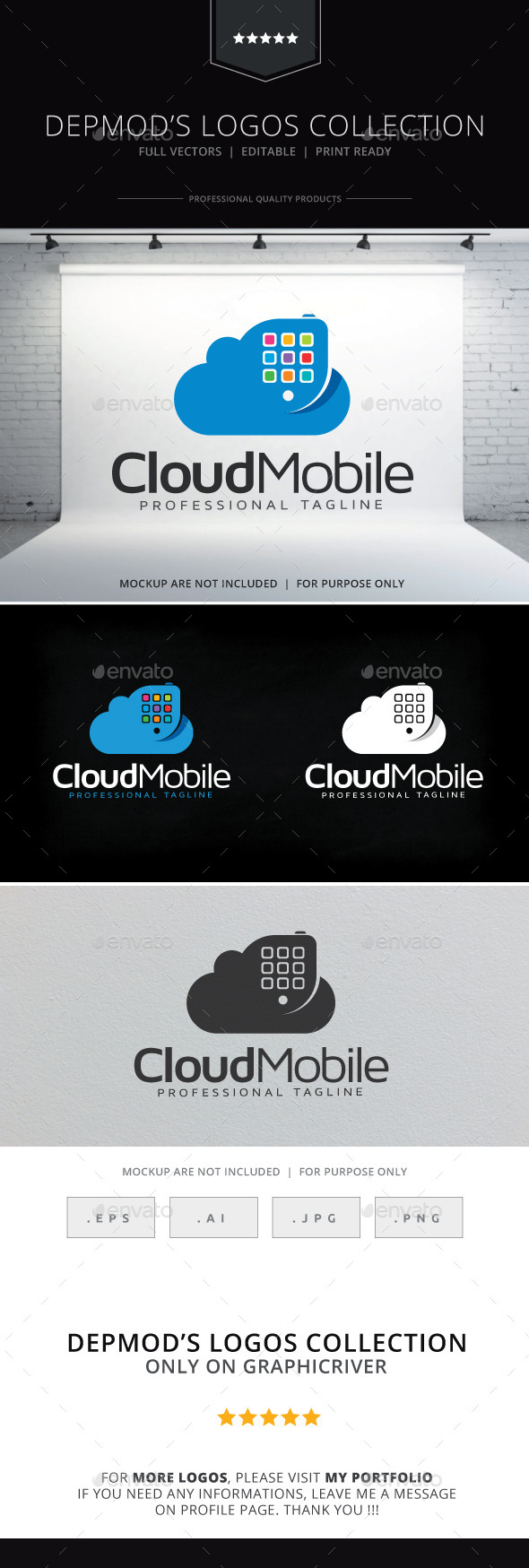 Cloud Mobile Logo - Symbols Logo Templates
