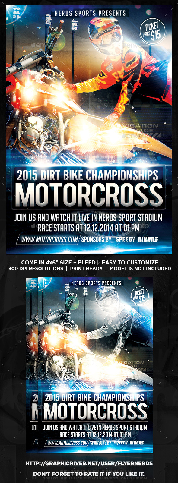 MotorCross Championships Sports Flyers - Sports Events