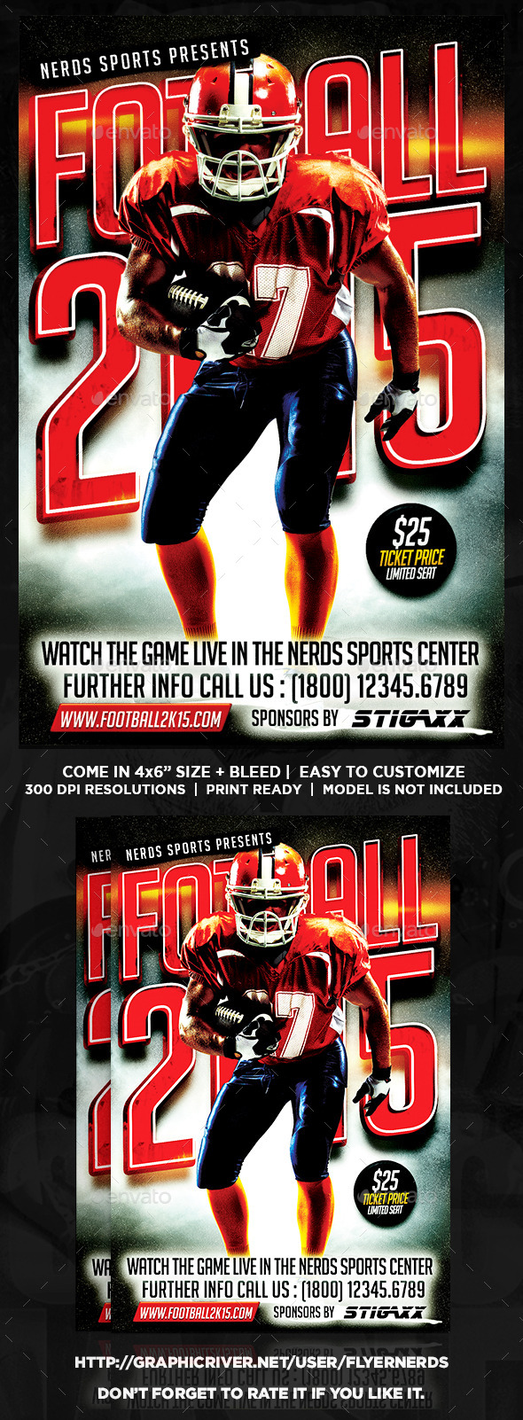 Football 2K15 Sports Flyer - Sports Events