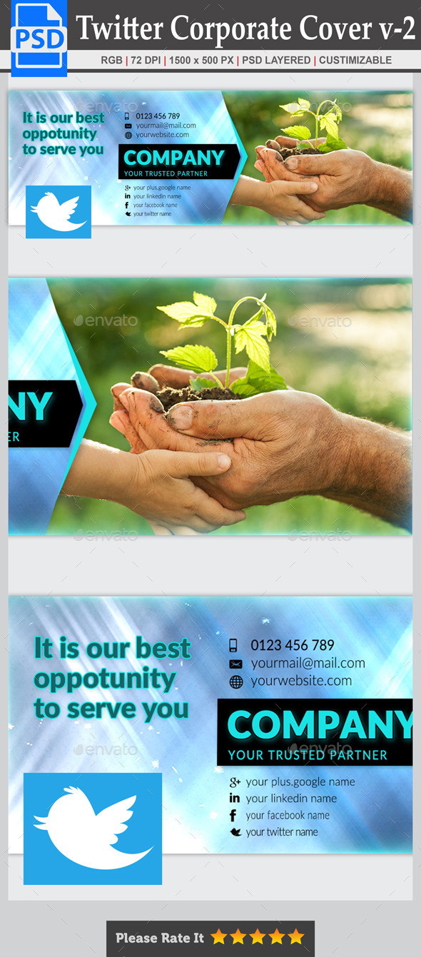 Twitter Corporate Cover v-2 - Twitter Social Media