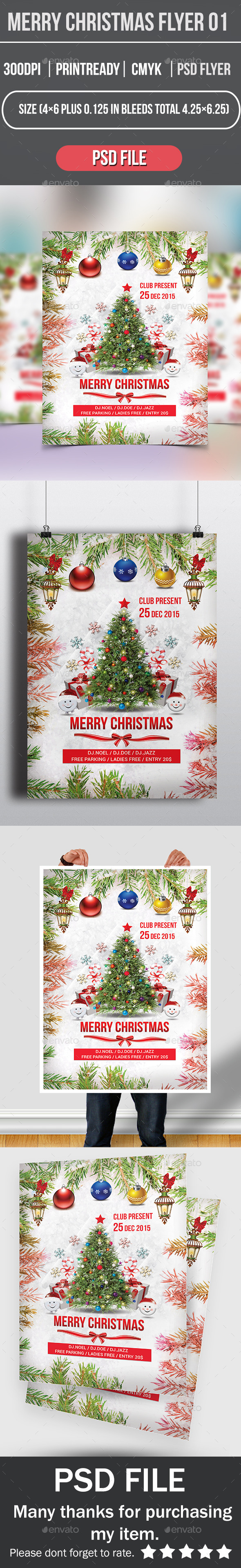 Merry Christmas Flyer 01 - Events Flyers