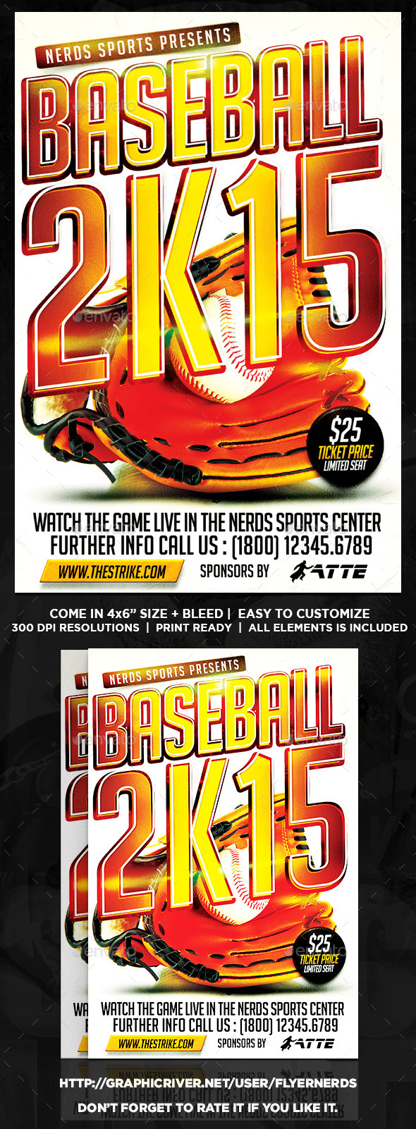 Baseball 2K15 Sports Flyer - Sports Events