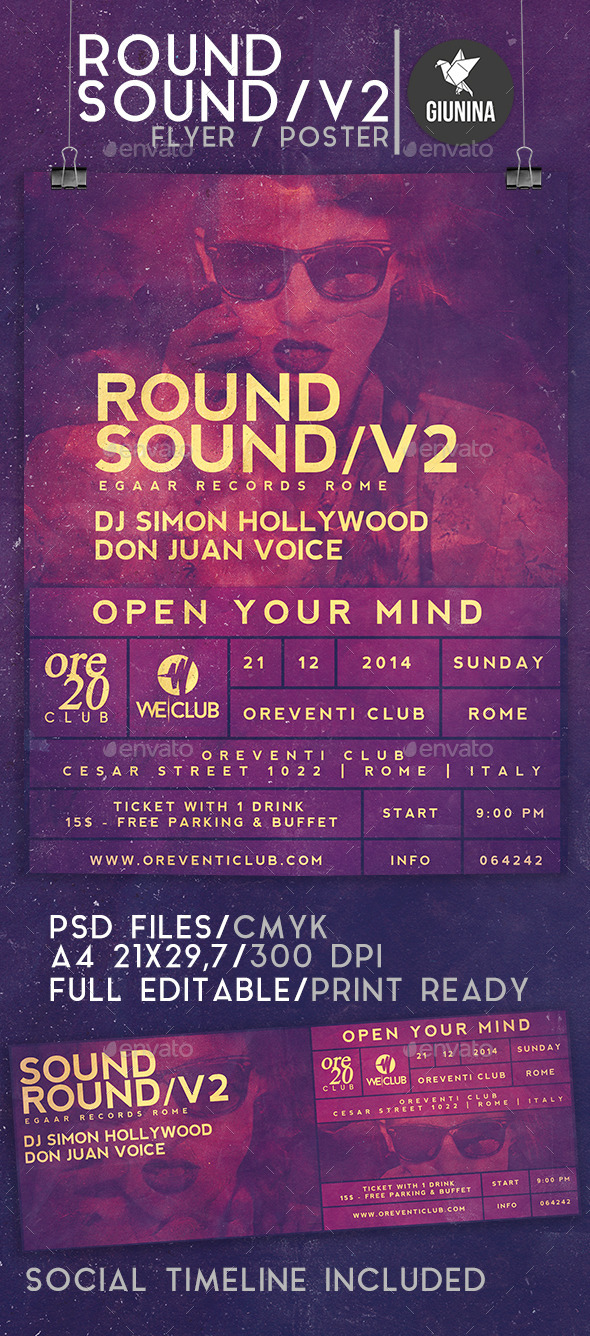 Sound Round Vol.2 Flyer/Poster - Events Flyers