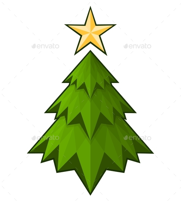 Green Triangle Christmas Tree - Christmas Seasons/Holidays