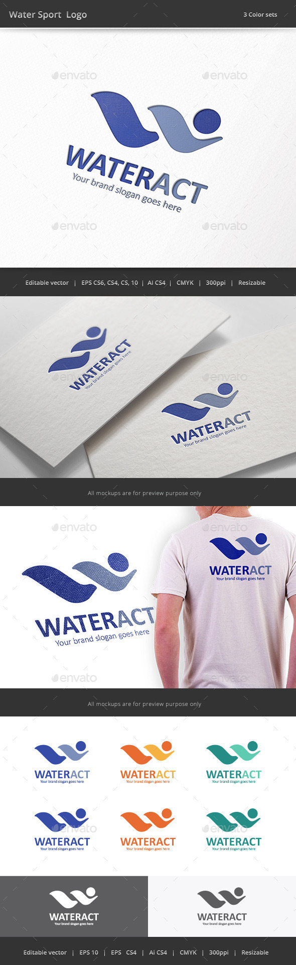 Water Sport Logo - Vector Abstract