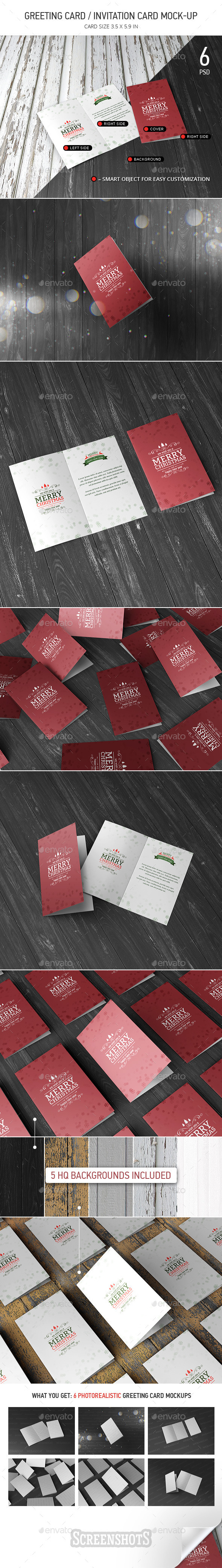 Greeting / Invitation Card Mock-Up - Miscellaneous Print