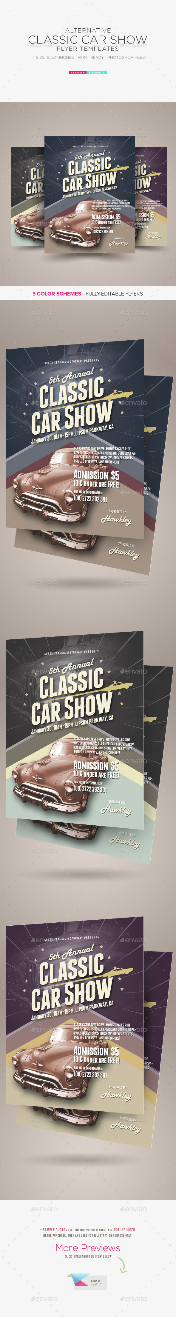 Alternative Classic Car Show Flyers - Miscellaneous Events