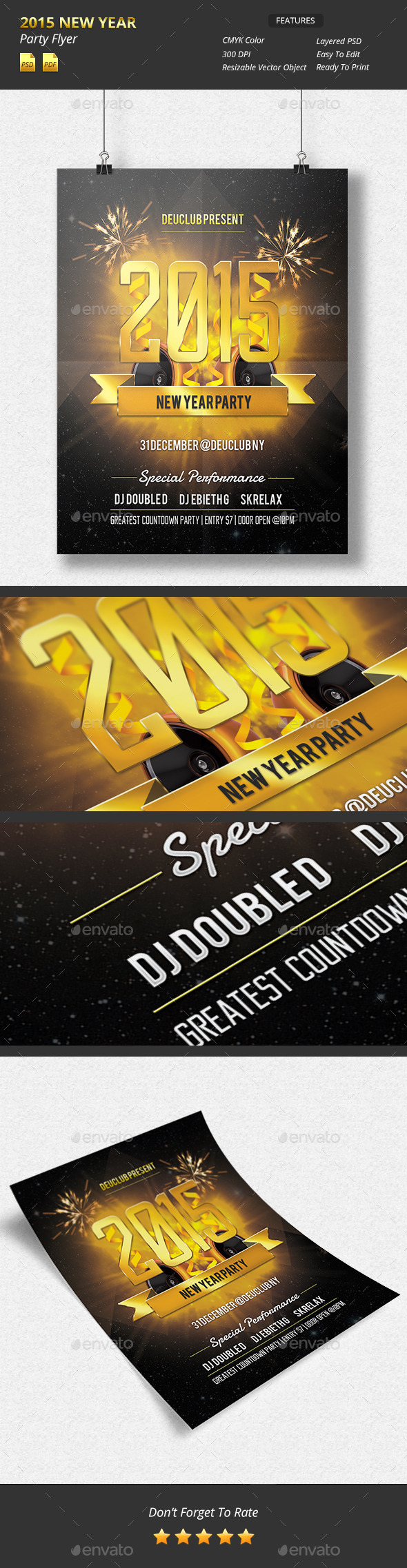 2015 New Year Party Flyer - Clubs & Parties Events