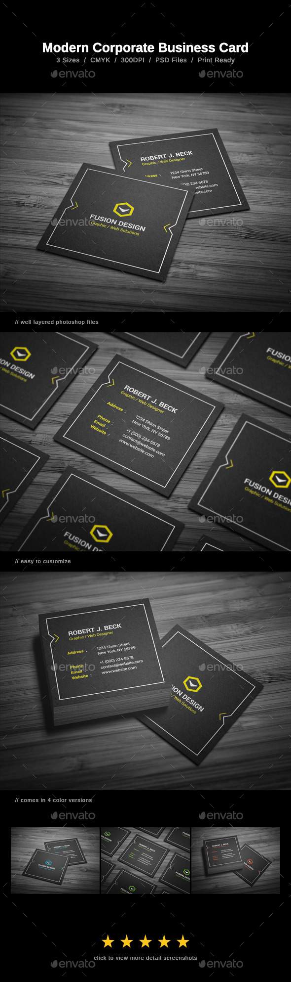 Modern Corporate Business Card - Business Cards Print Templates